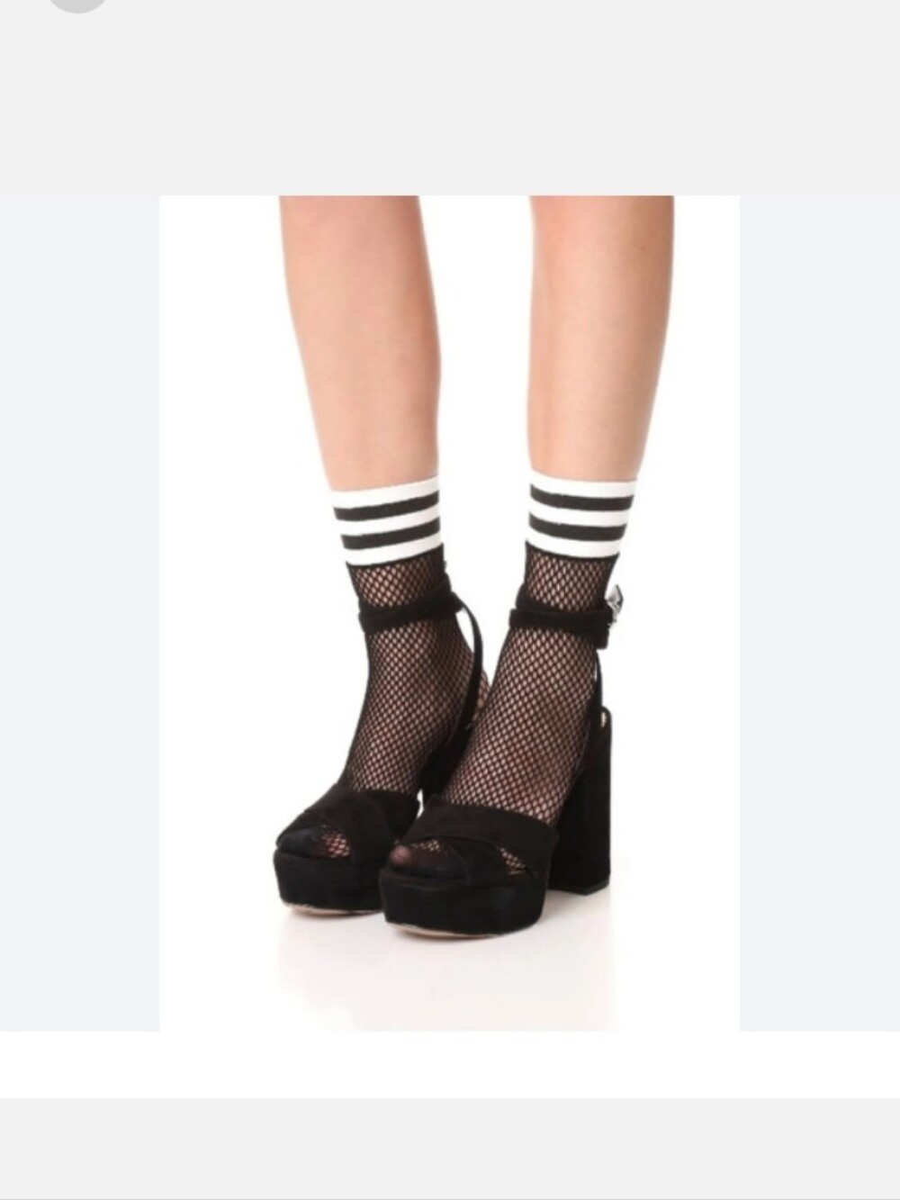 NWT: 2/$10 FREE PEOPLE; RIOT SPORT FISHNET ANKLE SOCKS/STOCKING, BLACK C…